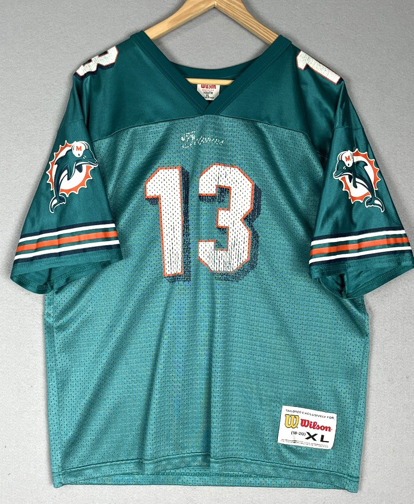 Vintage NFL Miami Dolphins #13 Dan Marino Wilson Football Jersey Youth XL
