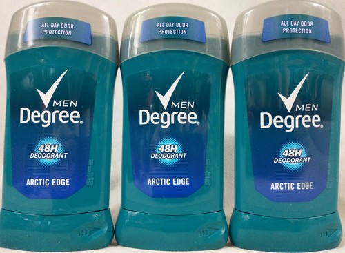 3 Pack Degree 48H Deodorant For Men Arctic Edge 2.7oz Each