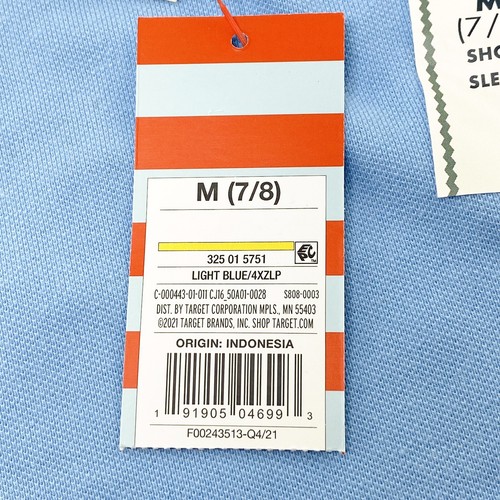 Cat & Jack Girls Size M 7/8 Uniform Polo Shirt Collar Light Blue - Picture 4 of 9