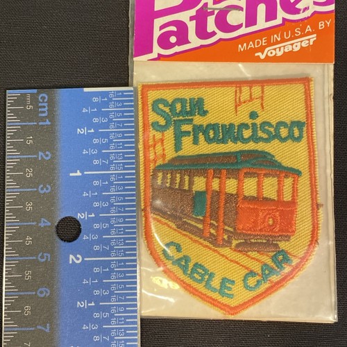 San Francisco California Cable Car Patch 1970's Vintage Travel Souvenir NEW - Picture 4 of 5