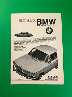 1965 BMW 1800 TI SPORT 1500 ORIGINAL VINTAGE PRINT AD ADVERTISEMENT PRINTED