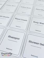 Minimalist Labels for Bathroom Bottles Jars | Waterproof | White Bathroom Bundle