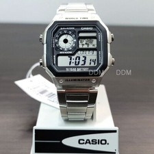 CASIO AE-1200WHD-1AVDF Life Digital Stainless Steel Quartz Watch Original New