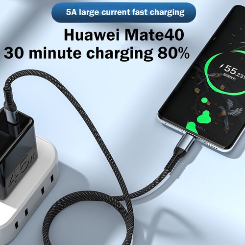 100W PD 5A type C to Type C Charger PD Fast Charge For Samsung Huawei iphone 15 - Photo 18 sur 23