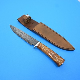 CHRIS OWEN CAIRO MO. CUSTOM UPSCALE HAND FORGED DAMASCUS FIGHTING KNIFE