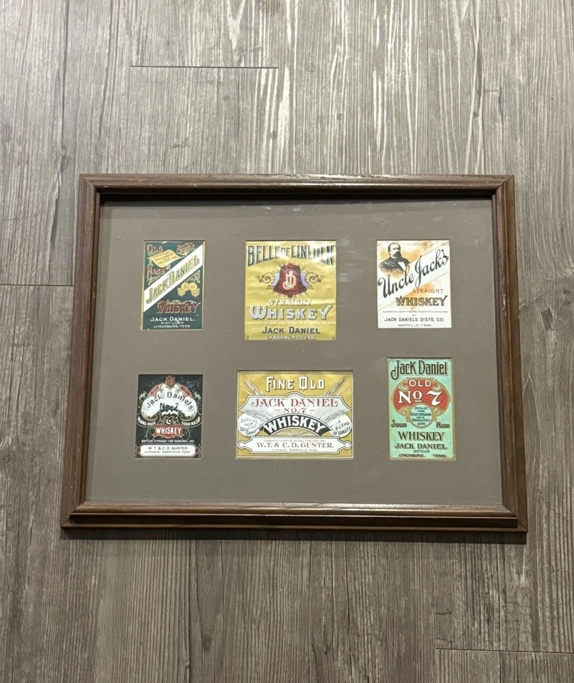 VTG Jack Daniel’s Whiskey Label Art Framed Bar Wall Decor 19.5x15.75 - Image 4 of 4