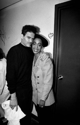 Singer Christopher Williams poses for photos backstage with singer- Old Photo 1