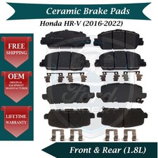 Premium OE Front & Rear Ceramic Brake Pads Kit For 2016-2022 Honda HR-V 9 Yr War