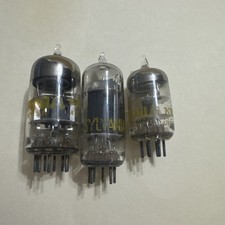Lot of 3 Sylvania Vacuum Tubes Red Description