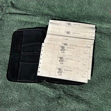 Vintage Blank Bank Checks Bank One Arizona Business Check Book leather Folder