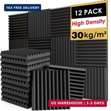 FONESO Acoustic Foam Panels, Sound Proof Foam Panels for Walls, High Desnsity St