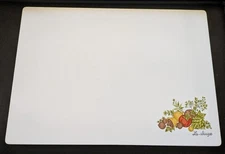 VINTAGE Corning Ware Spice of Life La Sauge Cutting Board Counter Saver 14”x10”.