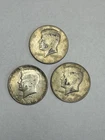 Lot of 3  USA John F Kennedy 40% Silver Half Dollar coins 1968 D, 1967 P, 1968 D