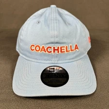 Coachella Cap Unisex Blue Strapback New Era Dad Concent Casual Preppy Cotton