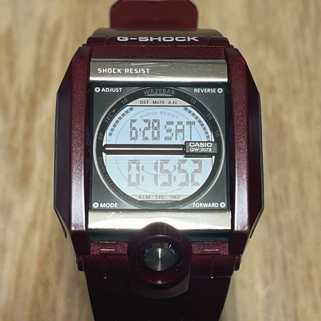 G-Shock G-8100B Men's Watch Dual Illuminator Wine Red Used
