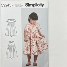 Pattern - Simplicity S9245 - Children  s Dress - Size 3-8 UNCUT/NEW