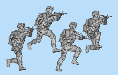 1/72 1/144 1/100 1/48 PLA Attack 4-person 3D Printing WG