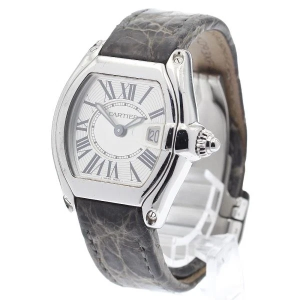 Cartier — Cartier Roadster SM W62016V3 31mm SS Silver Dial Quartz Date Watch #C7489