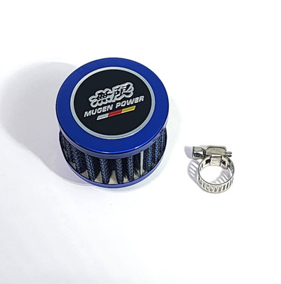 BLUE 12MM RACING MINI AIR ENGINE OIL BREATHER FILTER FOR HONDA CIVIC B20 B16 B18