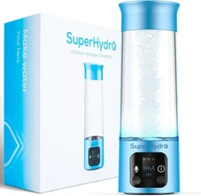 Hydrogen Water Bottle Generator - Up to 6000+ PPB Concentration - SPE/PEM Tec...