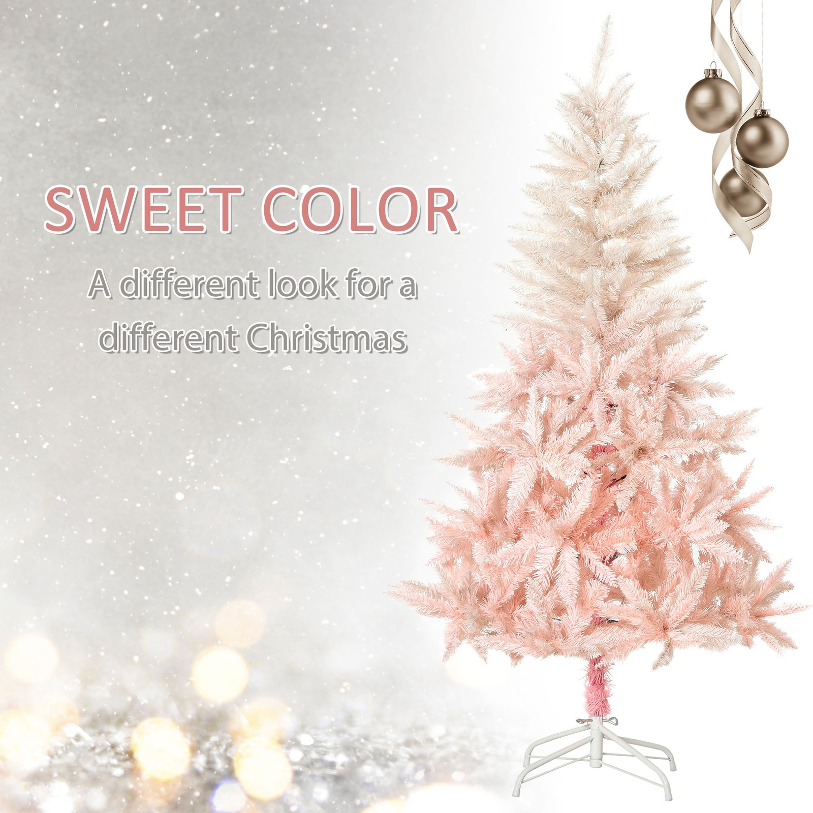 HOMCOM 7ft Unlit Spruce Artificial Christmas Tree w/Realistic Branches And 10