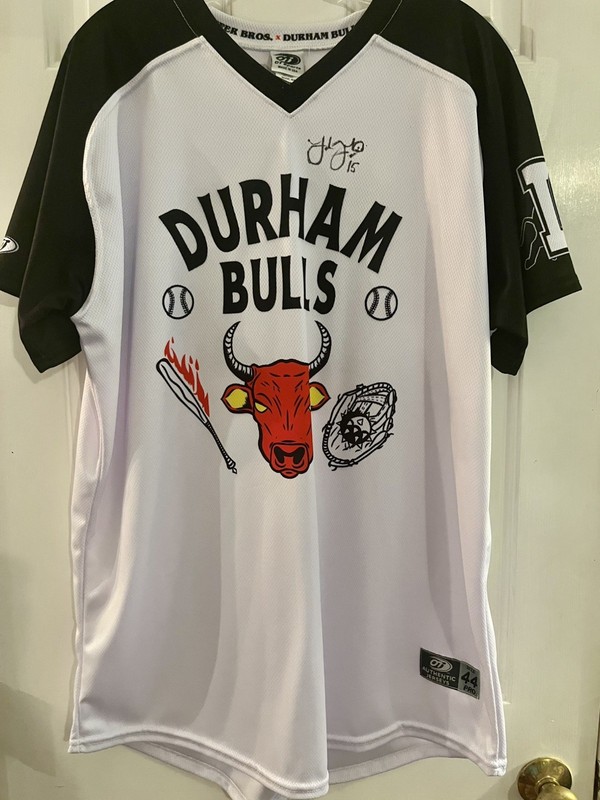 Durham Bulls Stranger Things Themed Minor League Autographed Game Worn Jersey 