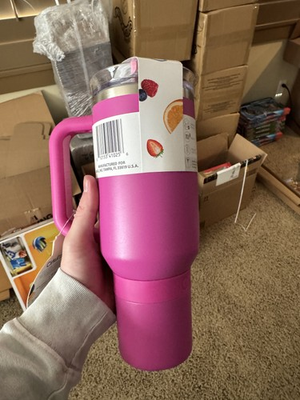 #ad Stanley Quencher H2.0 FlowState Tumbler 40oz Hot Pink NEW $20.00