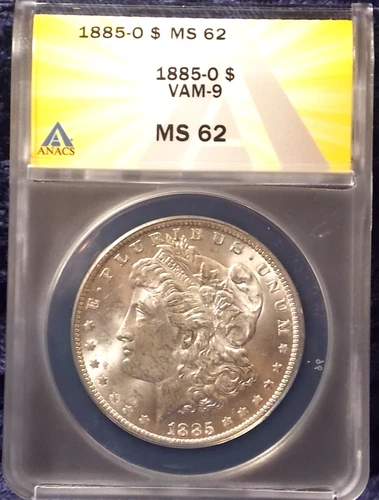 1885-O   MORGAN DOLLAR  *BRIGHT WHITE LUSTER*   MS-62   VAM-9