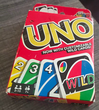 Mattel UNO Card Game Deck w/ Customizable Wild Cards, 2-10 Players