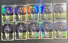 2023 Bowman Chrome Tai Peete Refractor Seattle Mariners #BDC-2 Lot of 10