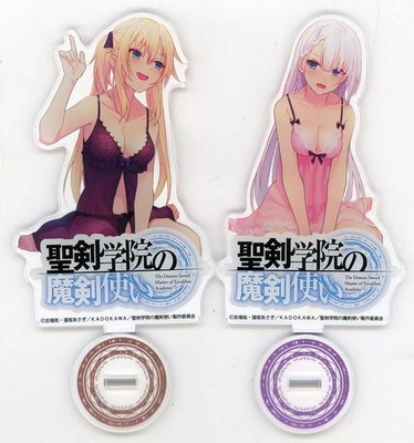 Lyseria Regina Anime-drawn 2-piece acrylic figure set ''Blu-ray Seiken Gakuin no