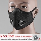 ROCKBROS Face Mask with 5pcs Active Carbon Filter Anti-Pollution Breathing Mask — photo 1