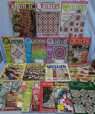 Lot of 20 Quilting Magazines 1984 to 2008 QUILTERS NEWSLETTER McCalls BH&G Scrap