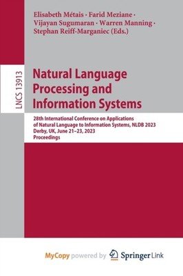Mtais - Natural Language Processing and Information Systems   28th In - X555z