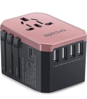 EPICKA Universal Travel Adapter, European Travel Adapter-For Italy, UK, Japan