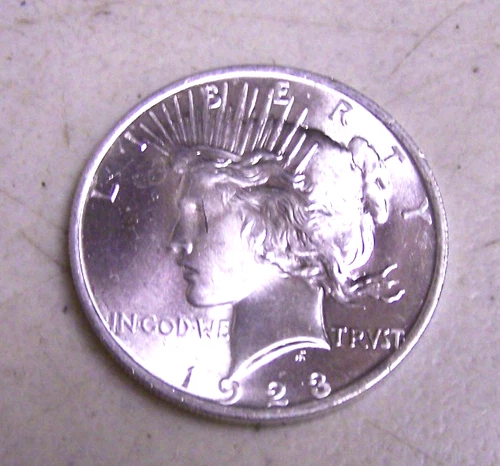 1923 AU Peace Silver Dollar 90% Silver Coin  $1