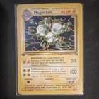 Pokemon TCG Magneton 9/102 Base Set Unlimited Holo Rare 80 HP