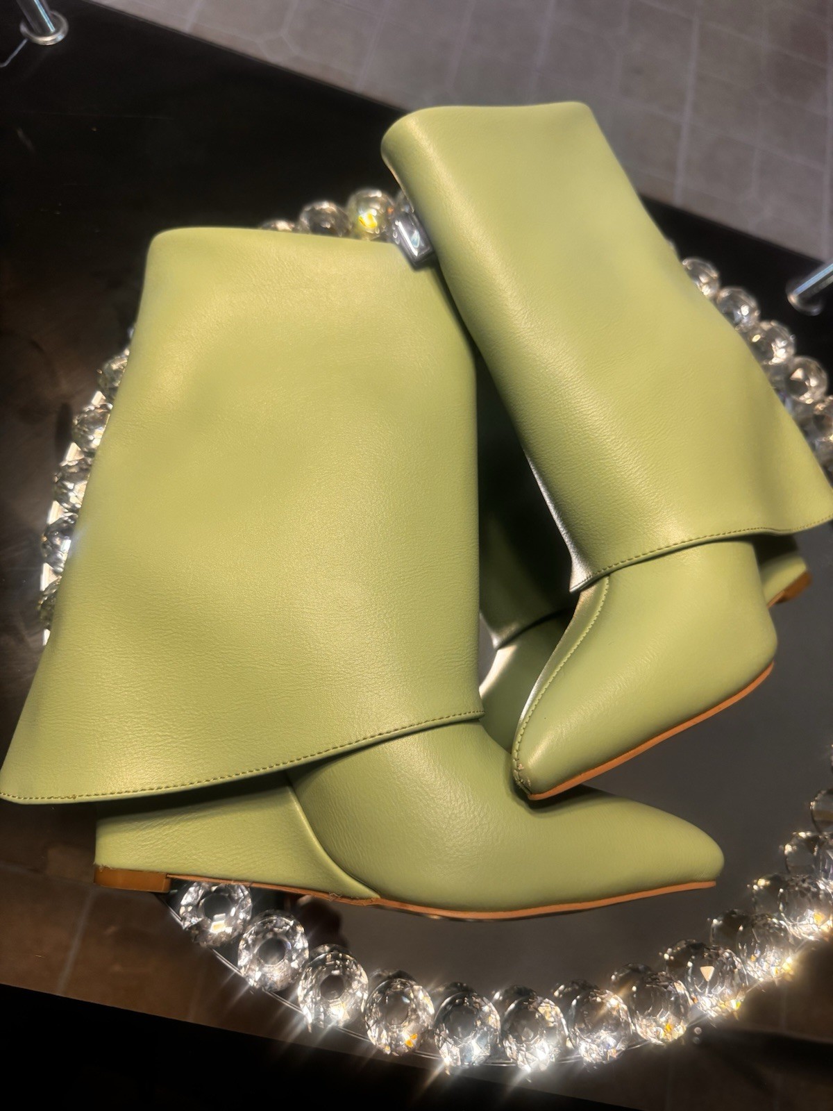 NWOT Shane Justin Mint Shark Boots. Size 35