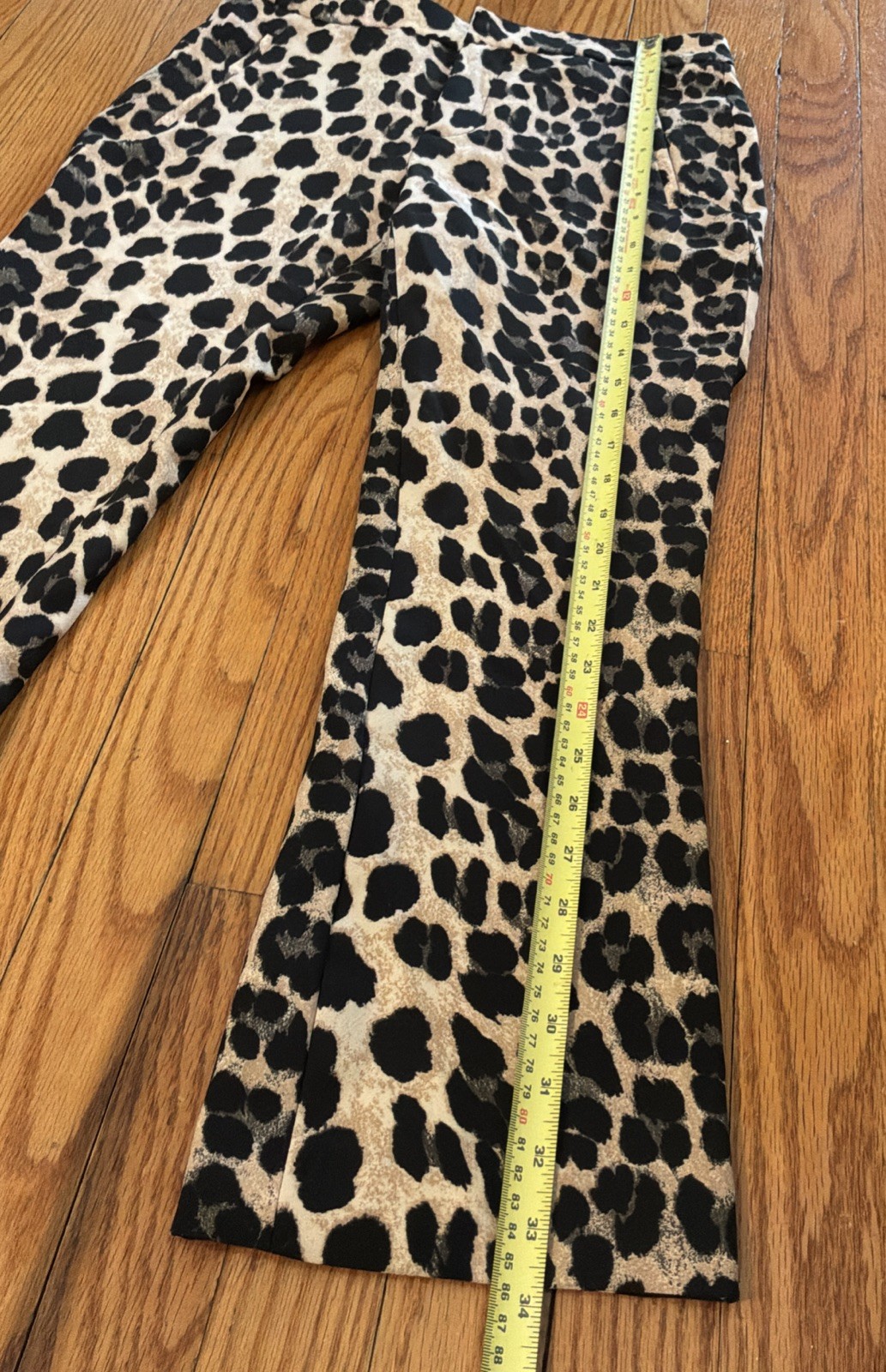 Zara Basic Mini Flare Leopard Pants Stretchy Wome… - image 8