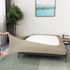 Box Spring Cover King Size -Jersey Knit Stretchy Wrap Around 4 Sides Bed Skirt