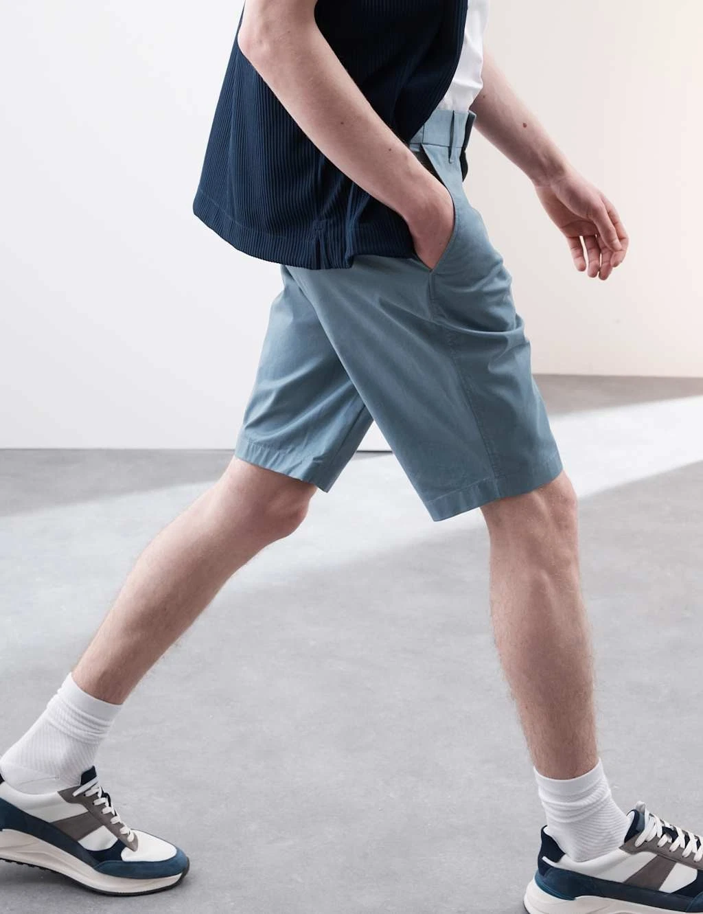 M&S - Autograph Mens Cotton Chino Shorts in Air Force Blue
Opens in a new window or tab