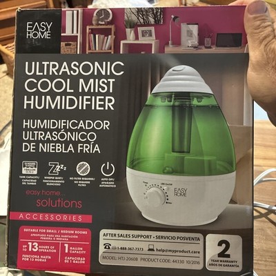 Easy Home Ultrasonic Cool Mist Humidifier 1 Gal Quiet Auto Shut Off