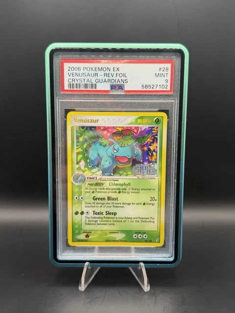 2006 Pokemon Crystal Guardians Venusaur Reverse Holo Foil #28 PSA 9 EX 28/100