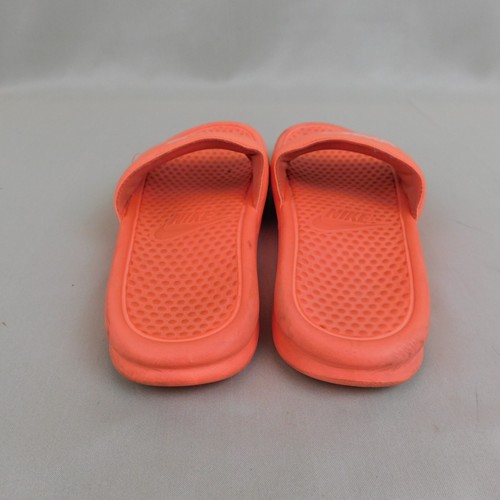 Nike Women's Benassi Just Do It Logo Slide Sandals Size 8 Sunset Orange #7832 - Picture 5 of 7