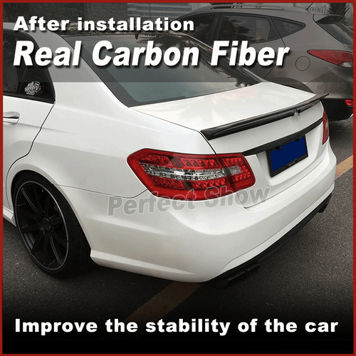 Fit for Benz W212 E200 E300 E400 E63 REAL Carbon Boot Trunk Spoiler Wing Lip - Picture 3 of 13