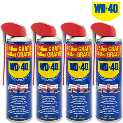 4x WD-40 Smart Straw MultifunktionsSpray Vielzweck Öl Rostlöser 10% GRATIS 440ml