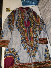 African Tribe Dashiki Wax Shirt Large Multiple Colors