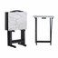 linon folding tv faux marble tray table set coffee snack dinner laptop 5 piece
