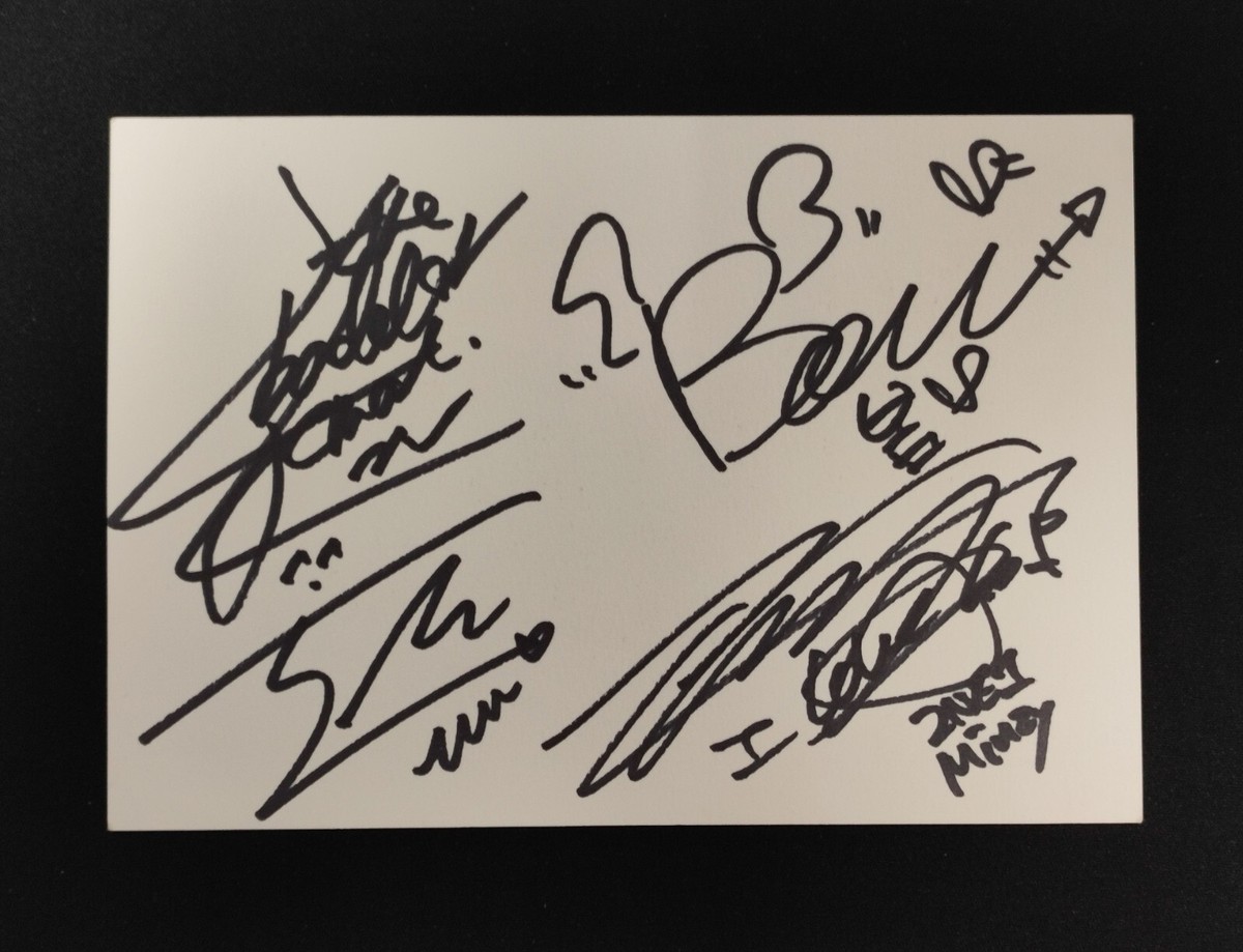 2NE1 サイン 2NE1 All Member SBS INKIGAYO Real Hand Signed Autograph (Cue