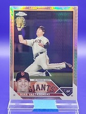 Mike Yastrzemski 2023 Topps Chrome Prism Refractor SP 🔥 Giants